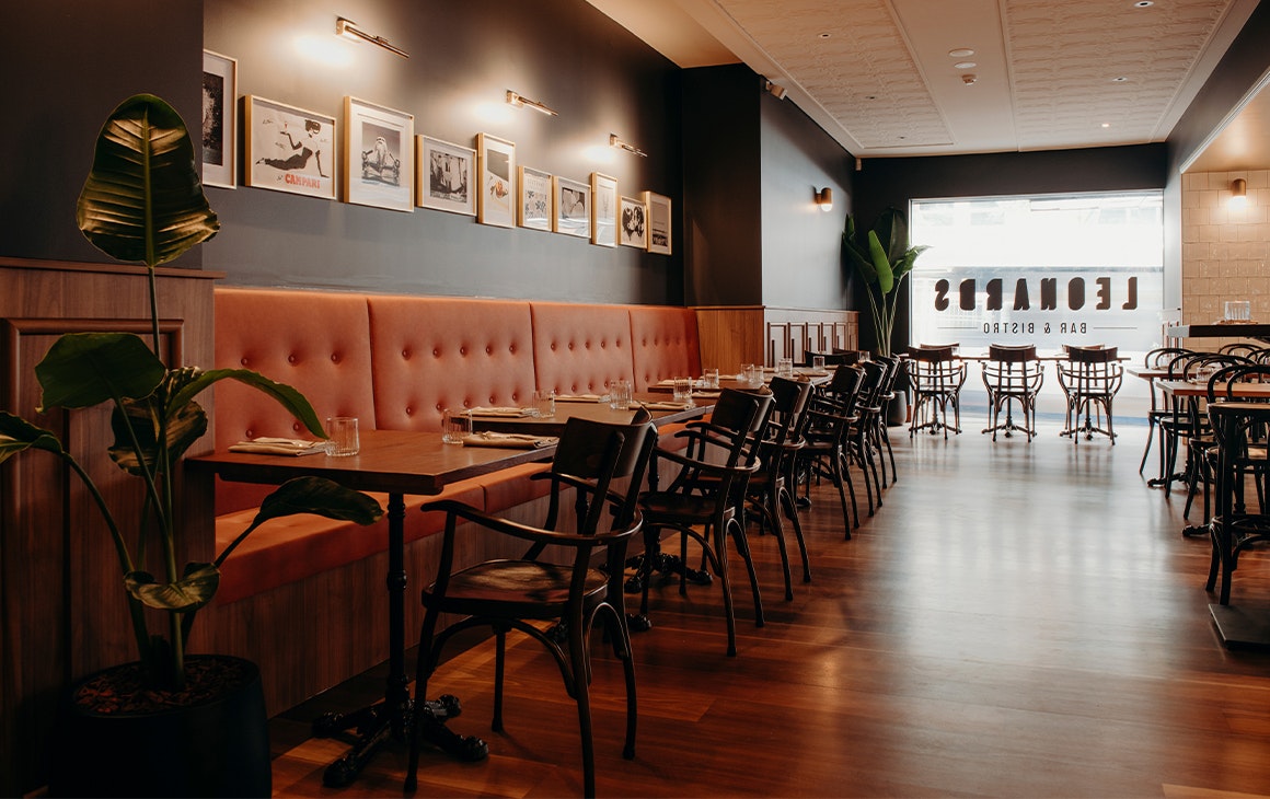 interior of leaonards restaurant